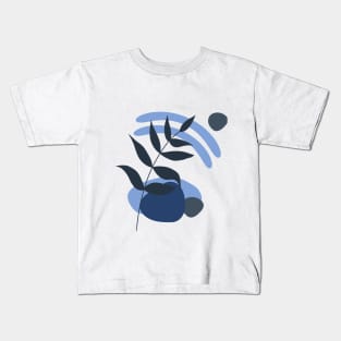 Diseño Abstracto en Azul Kids T-Shirt